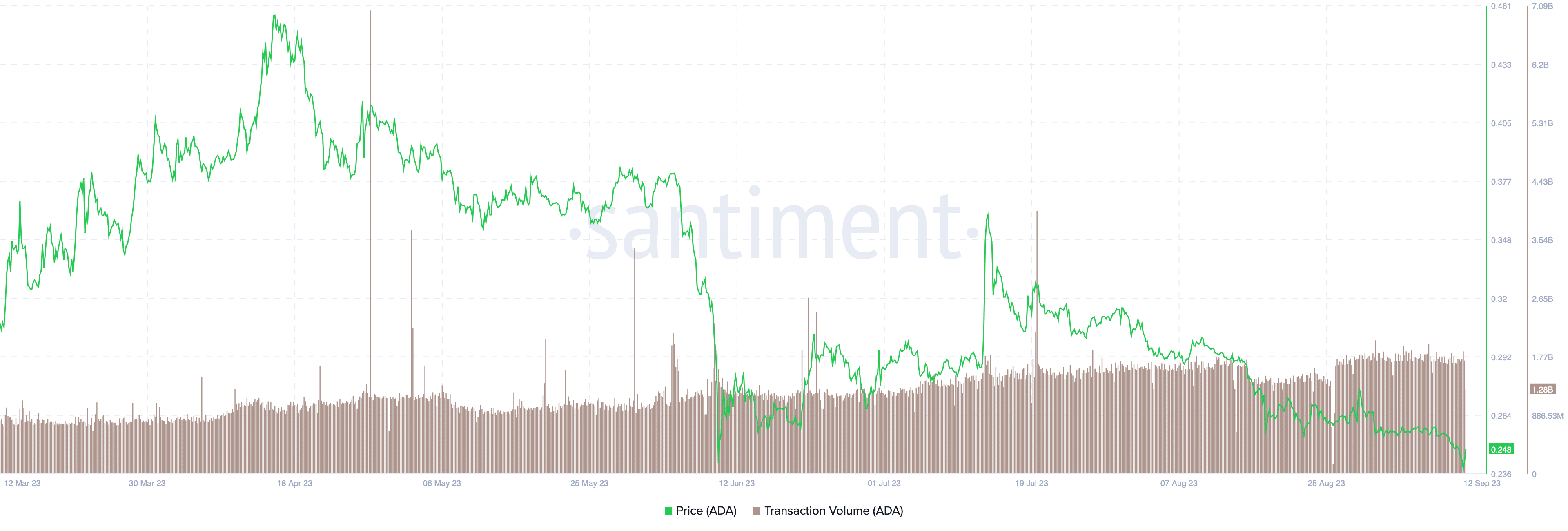 ADA transaction volume